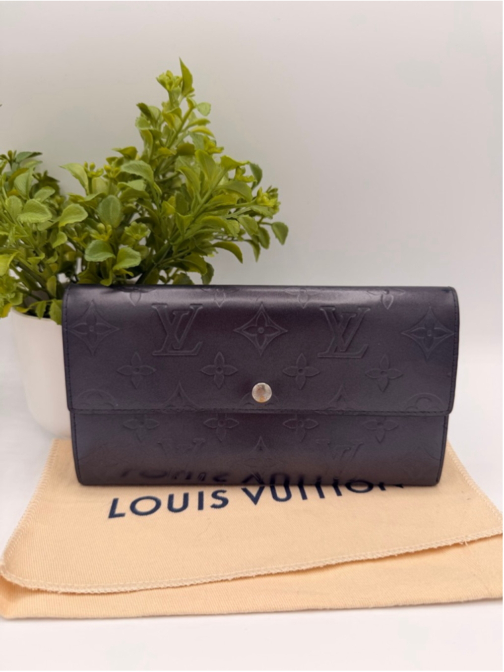 Louis Vuitton Matte Pewter Long Wallet